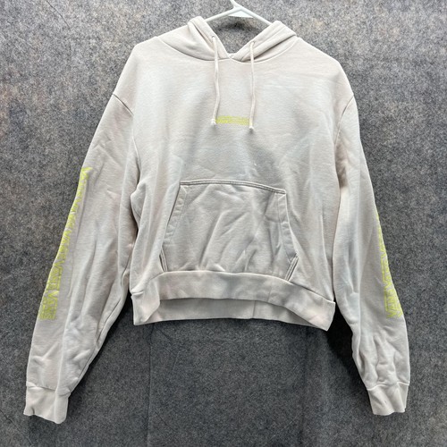 OFF WHITE Maglione Vans Donna Grande Crema Felpa con Felpa Felpa Skateboard Pattinatore Pile