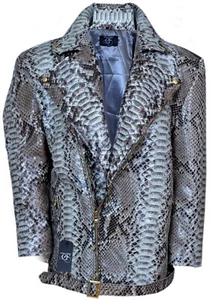 Genuine Dragon King Python Skin Large Scales Jacket All size UPto13XL74" PreSale - Picture 1 of 14