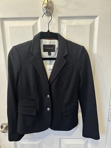 Banana Republic Blazer Women Size 0 Petite New $99 Navy 2 Button Front Closure - Picture 1 of 20