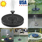 Solar Powered Fountain Floating Bird Bath Water Pump Garden Outdoor Pond Patio
