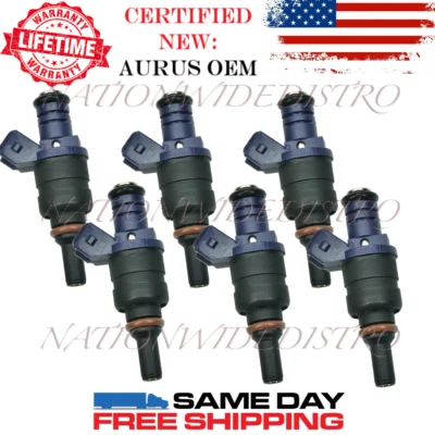 6x OEM NEW AURUS Fuel Injectors for 01-06 BMW 330ci 330i 330xi 530i X3 X5 Z3 Z4 - Image 1 of 4