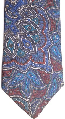 Corbata de seda Oleg Cassini para hombre 57" X 3,75" multicolor abstracta cachemira Foto 1 de 4