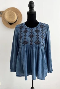 Rachel Zoe - 100% Cotton - Size S (8-12) - Embroidered Top - Picture 1 of 11