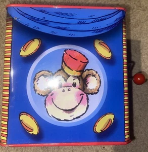 CIRCUS MONKEY Jack in the Box, made in Germany, Bolz. Plays “it’s A Small World” - Picture 1 of 7