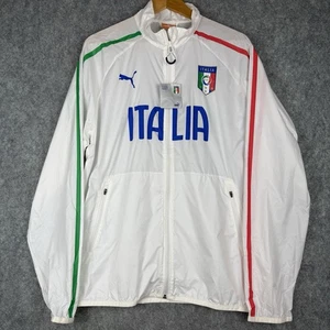 Puma Italy Jacke Weiß Italia FIGC Walk-Out Windbreaker Herren L Neu mit Etikett - Bild 1 von 14