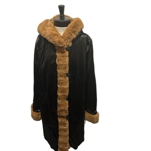 Laurier & Co. Wendeparka braun Kunstgeschoren Biber 36" - Bild 1 von 9