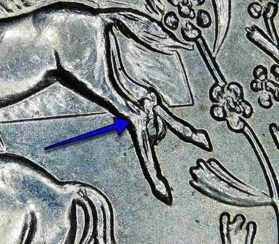 Die Chip Error - 2006 Nevada State Quarter - Die Chip on Horse's Legs - Image 1 of 4