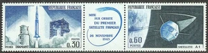 Frankreich 1965, Weltraumstart des ersten französischen Satelliten, postfrisch - Bild 1 von 1