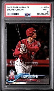 Serie de actualización Topps 2018 - Aspectos destacados de la temporada Shohei Ohtani #US189 (RC) PSA 9 - Imagen 1 de 2