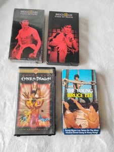 Bruce Lee 4VHS Lot, Enter The Dragon,The Young B.L.,Game Of Death, Fists Of Fury - Picture 1 of 10