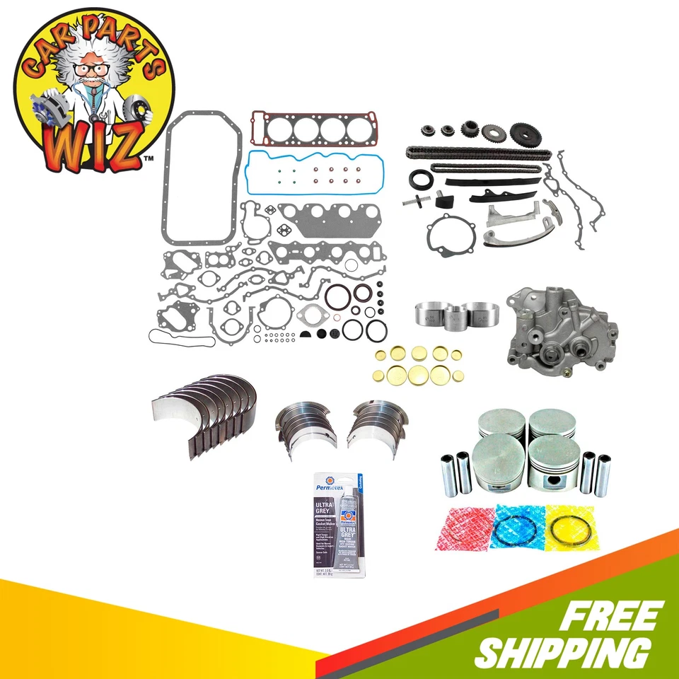 Kit de reconstrucción Master Engine para 84-89 Chrysler Dodge 600 Aries 2.6L 8V G54B Foto 1 de 4