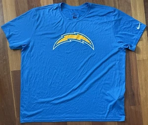 The Nike Tee DriFit NFL Los Angeles Chargers Blue Bolt Logo Shirt size Men's 3XL - Picture 1 of 4