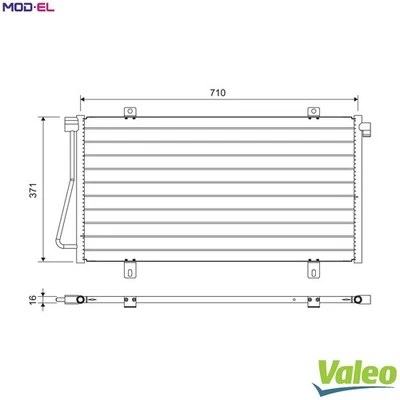 CONDENSER AIR CONDITIONING 817742 FOR RENAULT MASTER/II/Van/Bus NISSAN 1.9L 4cyl - Image 1 of 4