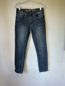 Vintage Genes Black Denim Blue Jeans Men’s 28/30 Slim Straight Fit - Picture 1 of 9