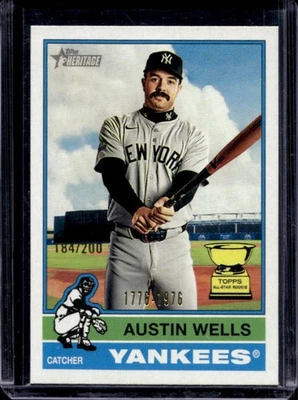2025 Topps Heritage Austin Wells Bicentennial Rookie SP RC #/200 - Image 1 of 2