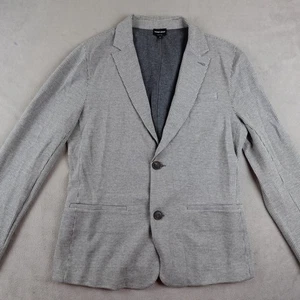 Giorgio Armani Blazer Mens 58 Gray Houndstooth Sport Coat Jacket Italy Stretch - Picture 1 of 22