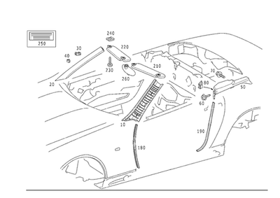 Espejo retrovisor interior original Mercedes-Benz 170-810-03-17-7C45 Foto 1 de 2