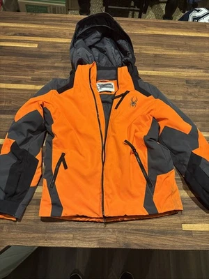 Chaqueta/capucha de esquí Spyder talla 12 naranja juvenil! Imperfecciones menores en fotos. Foto 1 de 4