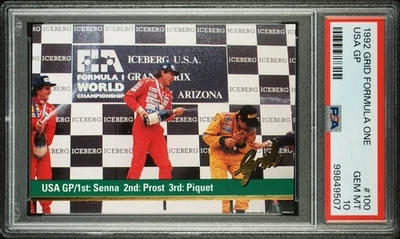 1992 Grid F1 USA GP Ayrton Senna PSA 10 - Image 1 of 3