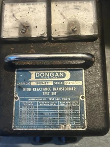 Dongan High-Reactance Transformer Test Set 1909-72 Neon Light Ignition Testing - Picture 1 of 8