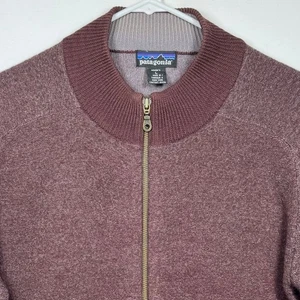 Giacca maglione donna vintage Patagonia full zip outdoor marrone taglia large Y2K - Foto 1 di 10
