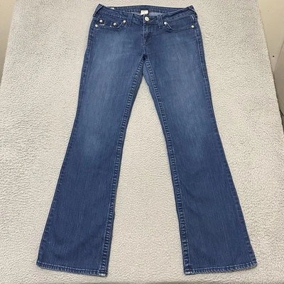 True Religion Tori Jeans Women's 32 Blue Low Bootcut Flare Leg Measure 34x33 - Image 1 of 4