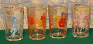 Vtg Lot 4 Archie Jelly Jar Glass 1971 Sabrina Betty Veronica Jughead Hot Dog - Picture 1 of 8