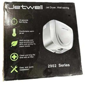 Jetwell High Speed Jet Air Hand Dryer Model 2902 Mirror Finish - Picture 1 of 3