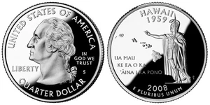 2008 S State Quarter Hawaii Gem Deep Cameo Proof - Free Shipping! - Picture 1 of 1