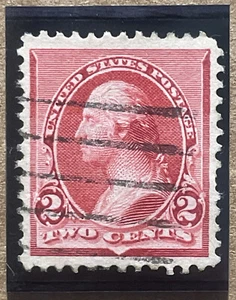 1890-93 US Washington 2c Stamp | Sc #220 Mi #62a SG #225a | Used - XF - Picture 1 of 7