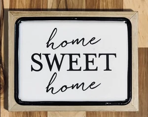 Home Sweet Home Metal & Wood Hanging Sign Farmhouse Rustic Wall Decor - Picture 1 of 1