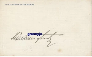 1921 Hand Signed Autograph of H.Daugherty, Attorney General under Harding - Picture 1 of 2