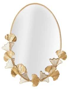 Specchio In Ferro Oro Decoro Fiori Cm 61x3x78 - Imagen 1 de 4
