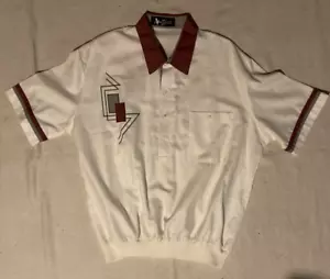 Alan Stuart Poloshirt Vintage XL Made in USA Banded Bottom Retro Golf Short - Bild 1 von 17