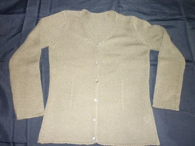 GILET PULL CARDIGAN FEMME FILLE TRES TRES BON ETAT TAILLE 42 44 VERT KAKI  - Photo 1/3