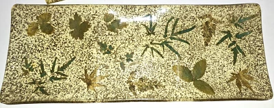 DE COLECCIÓN MCM GOLD GLITTER LRG 19.5" RESINA LUCITE BANDEJA DE SERVIR DIVIDIDA PLATO con AZUL Foto 1 de 4