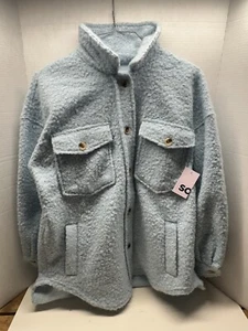 Sonoma Oversized Sherpa Shacket 451 Light Blue - Picture 1 of 7