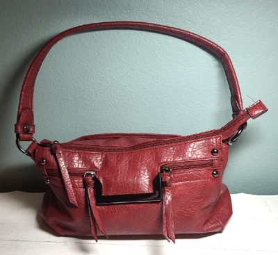 Merona Red Purse handbag Vegan Leather - Image 1 of 4