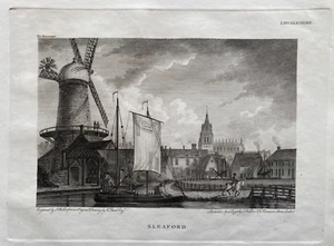 Impresión antigua de 1798: Sleaford, Lincolnshire después de William Brand - Imagen 1 de 2