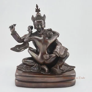 Fine Quality 10" Tibetan Buddhist Guru Padmasambhava (Rinpoche) Shakti Statue - Picture 1 of 4