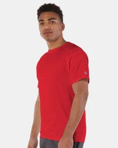 Authentic Champion Scarlet Red Short Sleeve T-shirt Tee Top - T425 - Picture 1 of 6