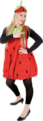 PARTYXPEOPLE Erdbeer Kostüm Früchte Obst Gruppenkostüm Karneval Fasching