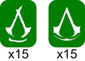 30 x Assassin's Creed Logo Stencil - Picture 1 of 3
