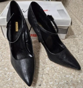Black Faux Snake Stiletto Heels by Wild Pair for Women. Size 8 1/2 B New in Box. - Picture 1 of 4