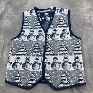 Chaleco Dressbarn Mujeres Grande Azul Blanco Nieves Botones Cuentas Lentellera Algodón Nuevo con etiquetas de colección - Imagen 1 de 9