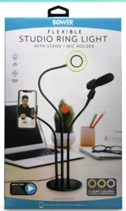  Studio Ring Light with Stand & Mic Holder (inline remote,3 light) T 5555 - Picture 1 of 4