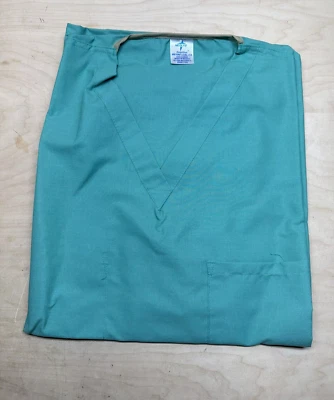 NEW!! AngelStat Reversible V-Neck Scrub TOP Medline - JADE Green - 3XL - Image 1 of 3