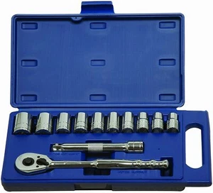 12-Piece, 1/2" Drive, Socket and Drive Tool Set, Metric,12-Point, Williams 50669 - Picture 1 of 2