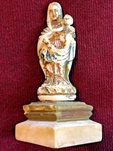 18TH CENTURY HUAMANGA STONE CARVING PERU MADONNA AND CHILD - Picture 1 of 8