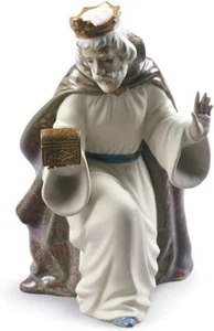 NAO VON LLADRO KÖNIG MELCHIOR MIT TRUHE GRES #12034 MARKE NEU IM KARTON KRIPPE WEIHNACHTEN KOSTENLOSER VERSAND - Bild 1 von 8
